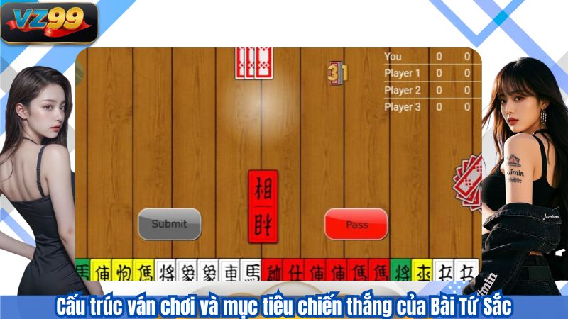 Cấu trúc ván chơi và mục tiêu chiến thắng của Bài Tứ Sắc